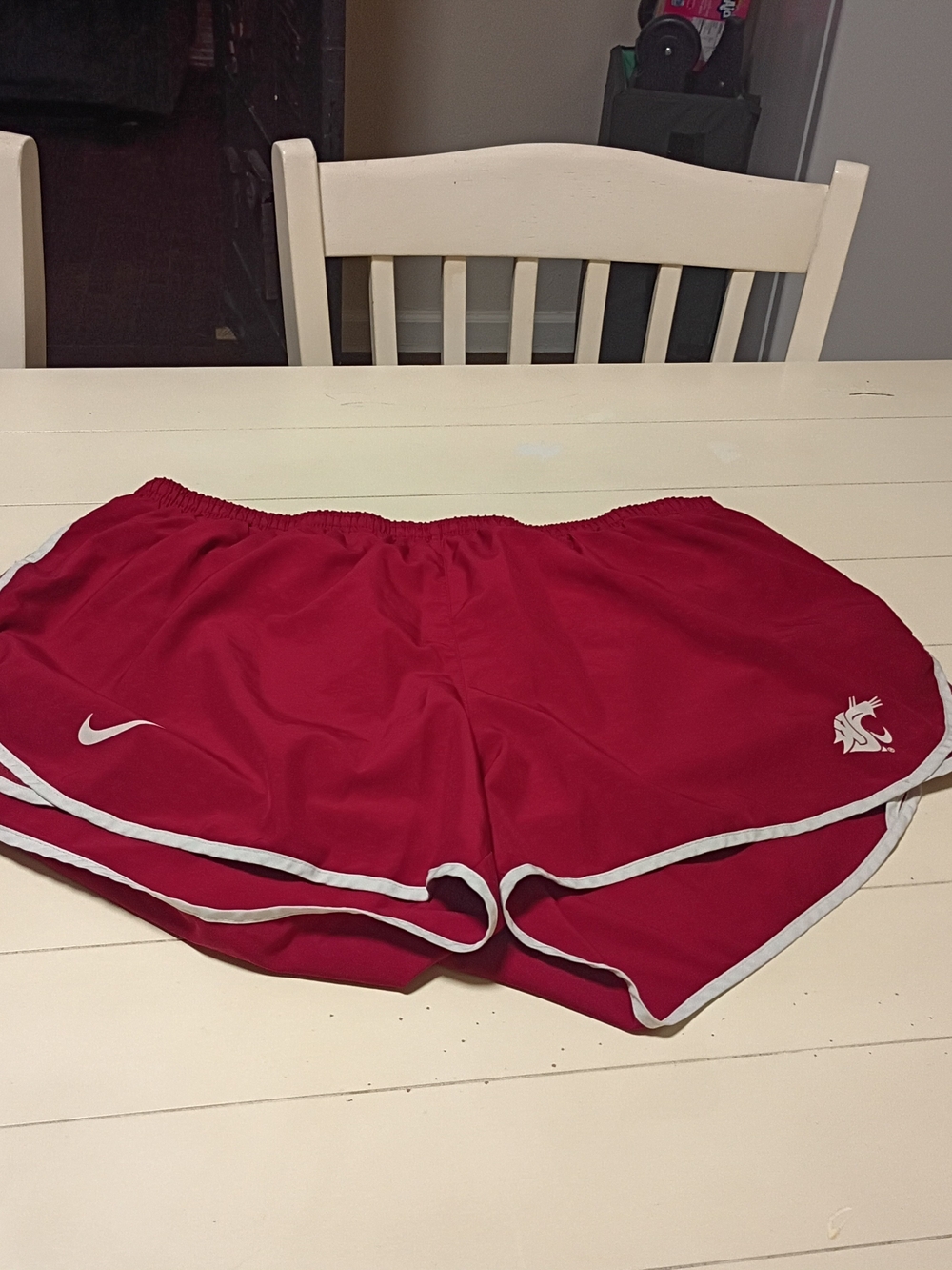 Nike Dri-FIT Washington State Cougars WSU Running Shorts - Red/White